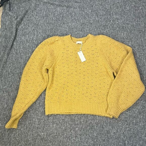 New Rylee + Cru Mustard Sweater Women size M - Picture 1 of 4